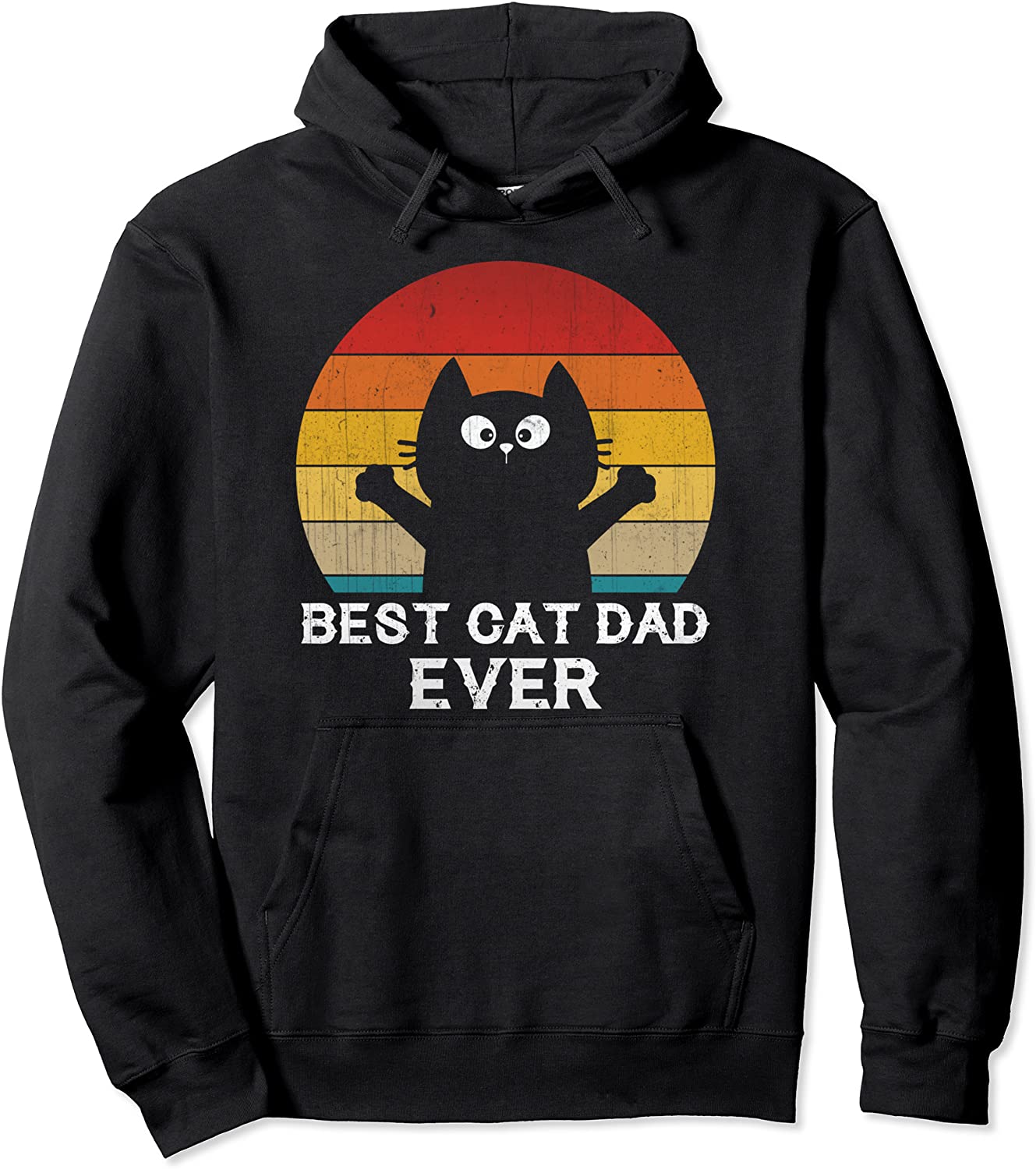 Best Cat Dad Ever - Funny Cat Gifts For Men Pullover Hoodie