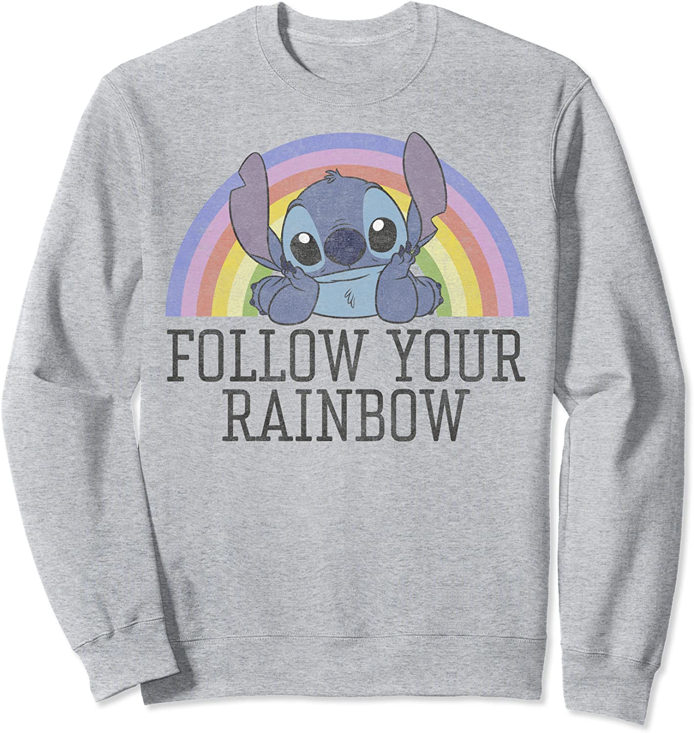 Disney Lilo Stitch Follow Your Rainbow Sweatshirt