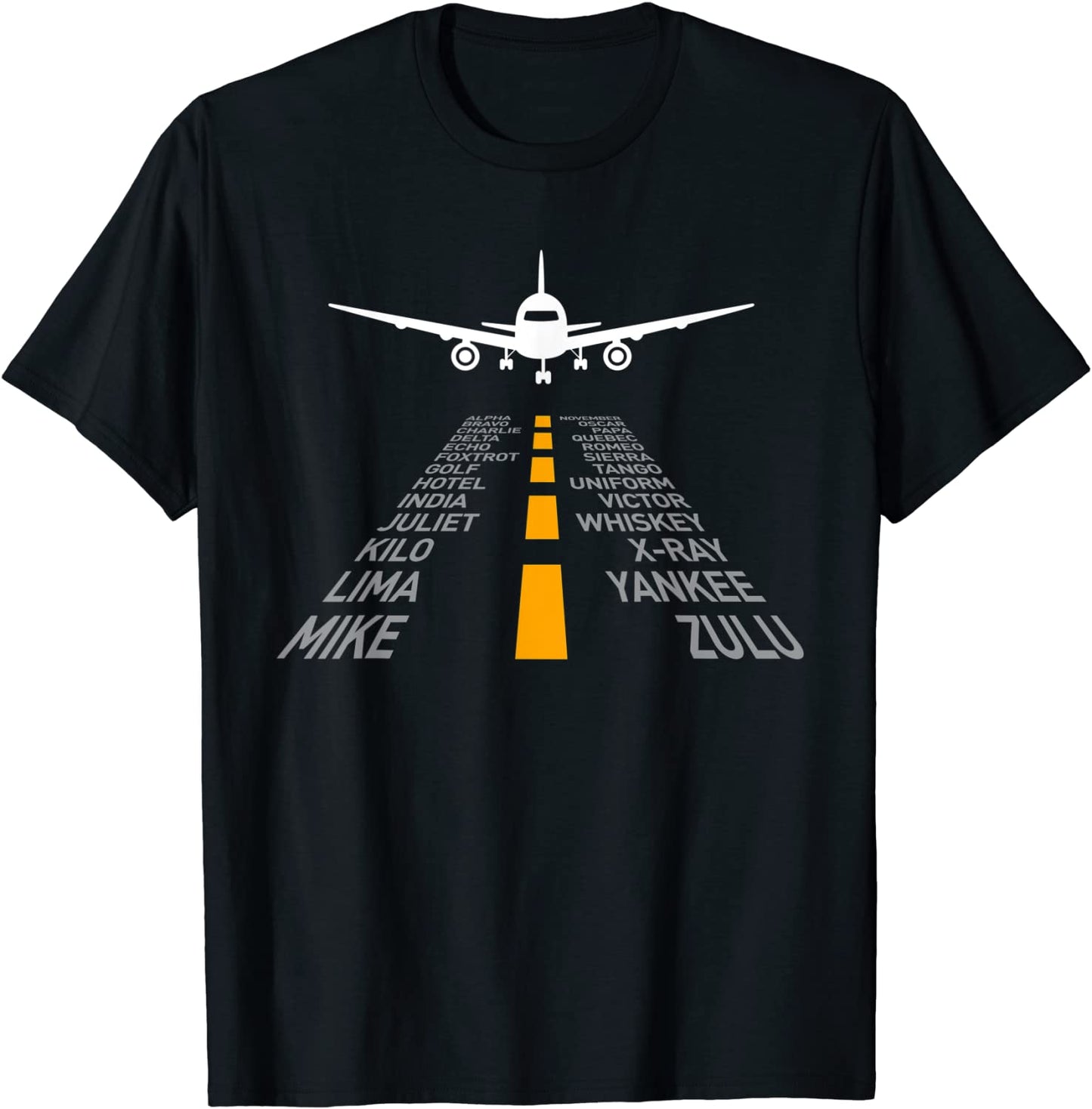 Airplane Pilot Gifts Airport Runway Phonetic Alphabet Plane T-Shirt