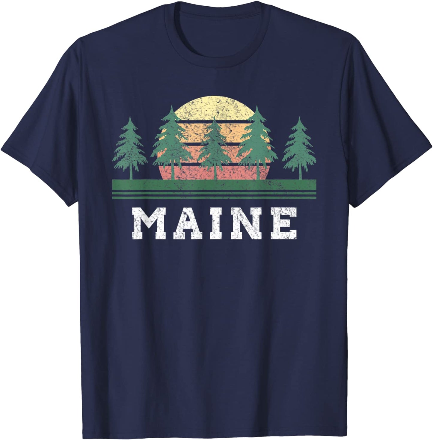 Maine T-Shirts Retro Vintage Shirt Gift Men Women Kids