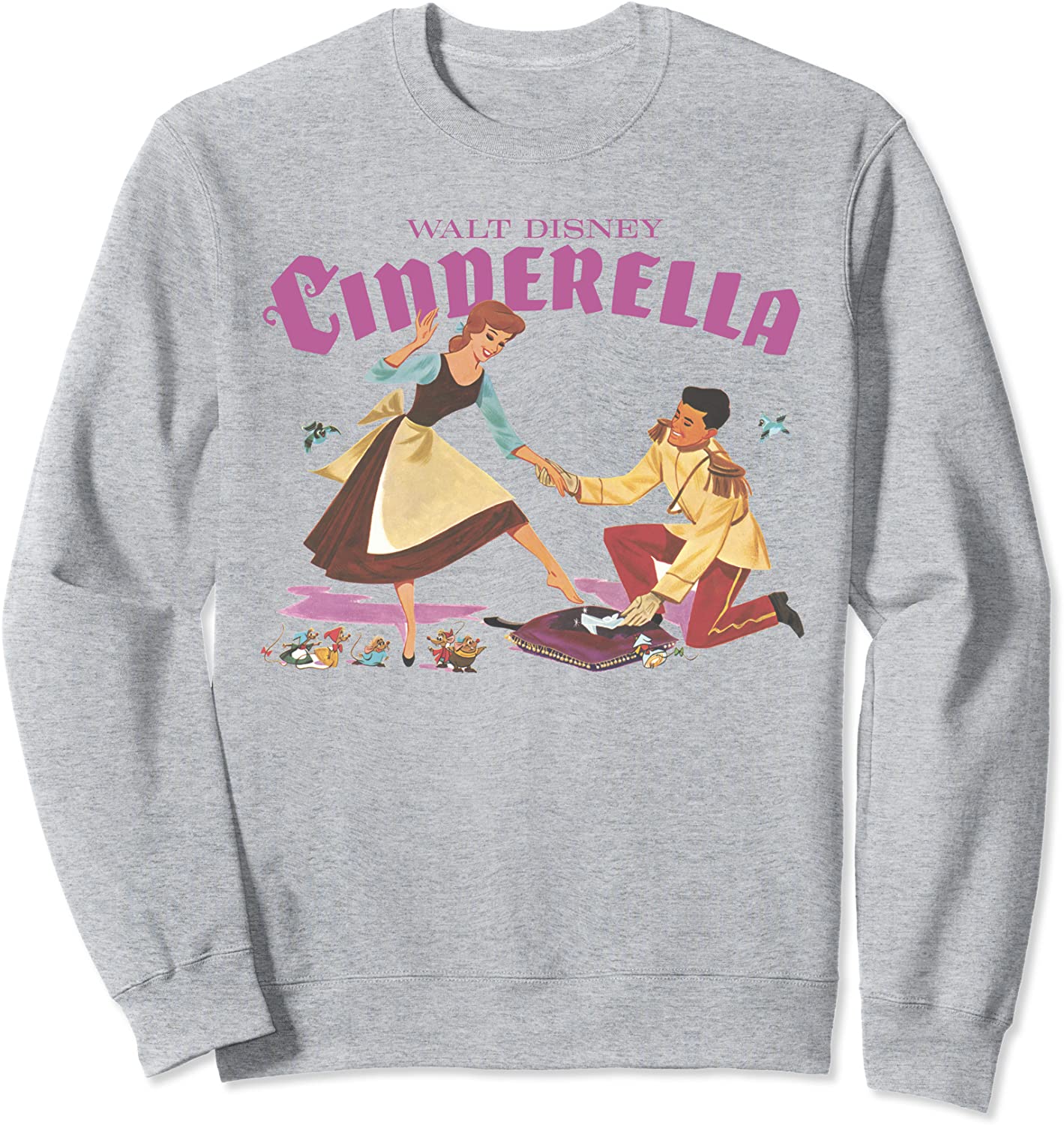 Disney Cinderella Shoe Fitting Title Logo Sweatshirt