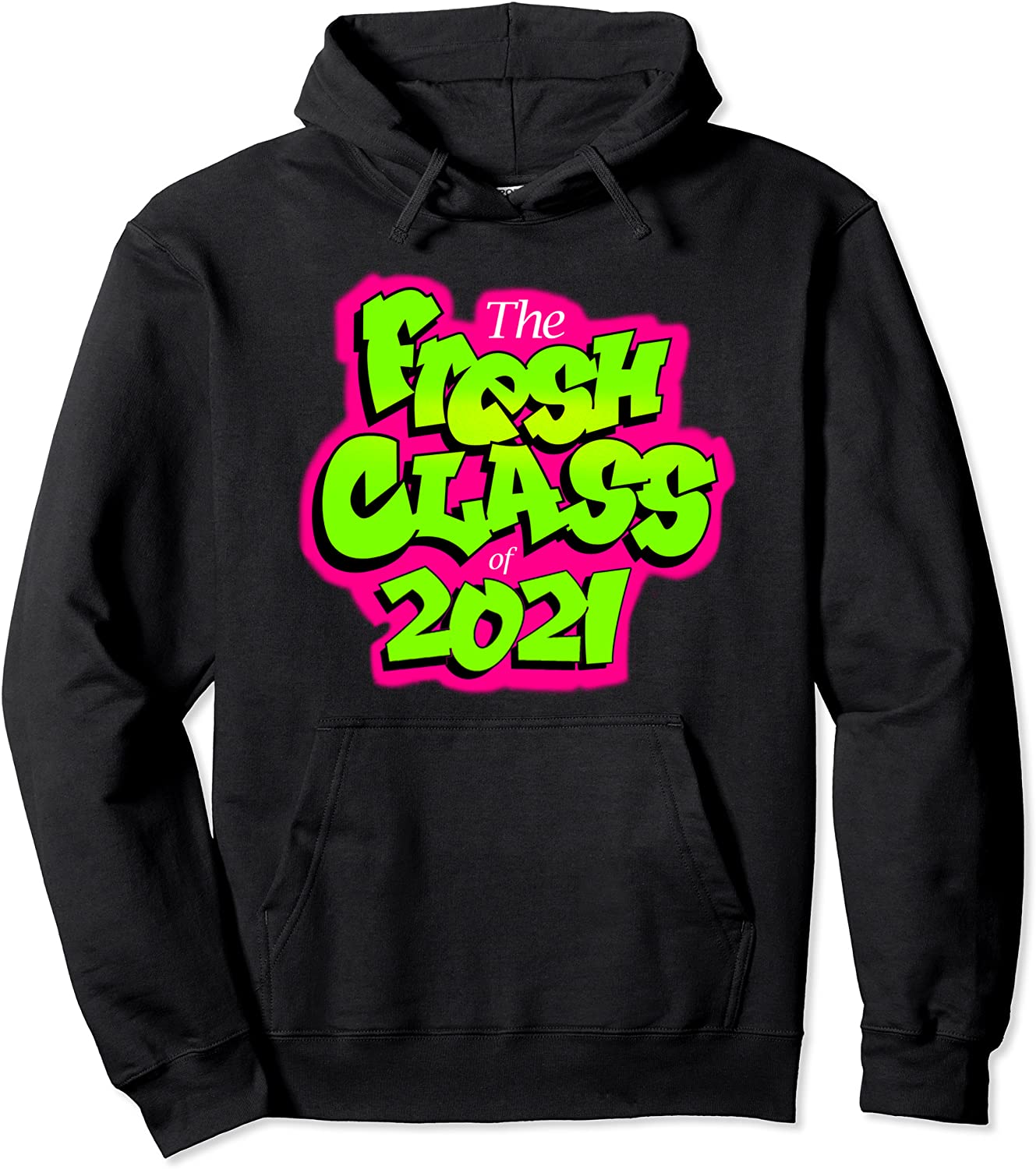 Class of 2021 Senior Fresh 90s TV Style Grad for Graduates Pullover Hoodie
