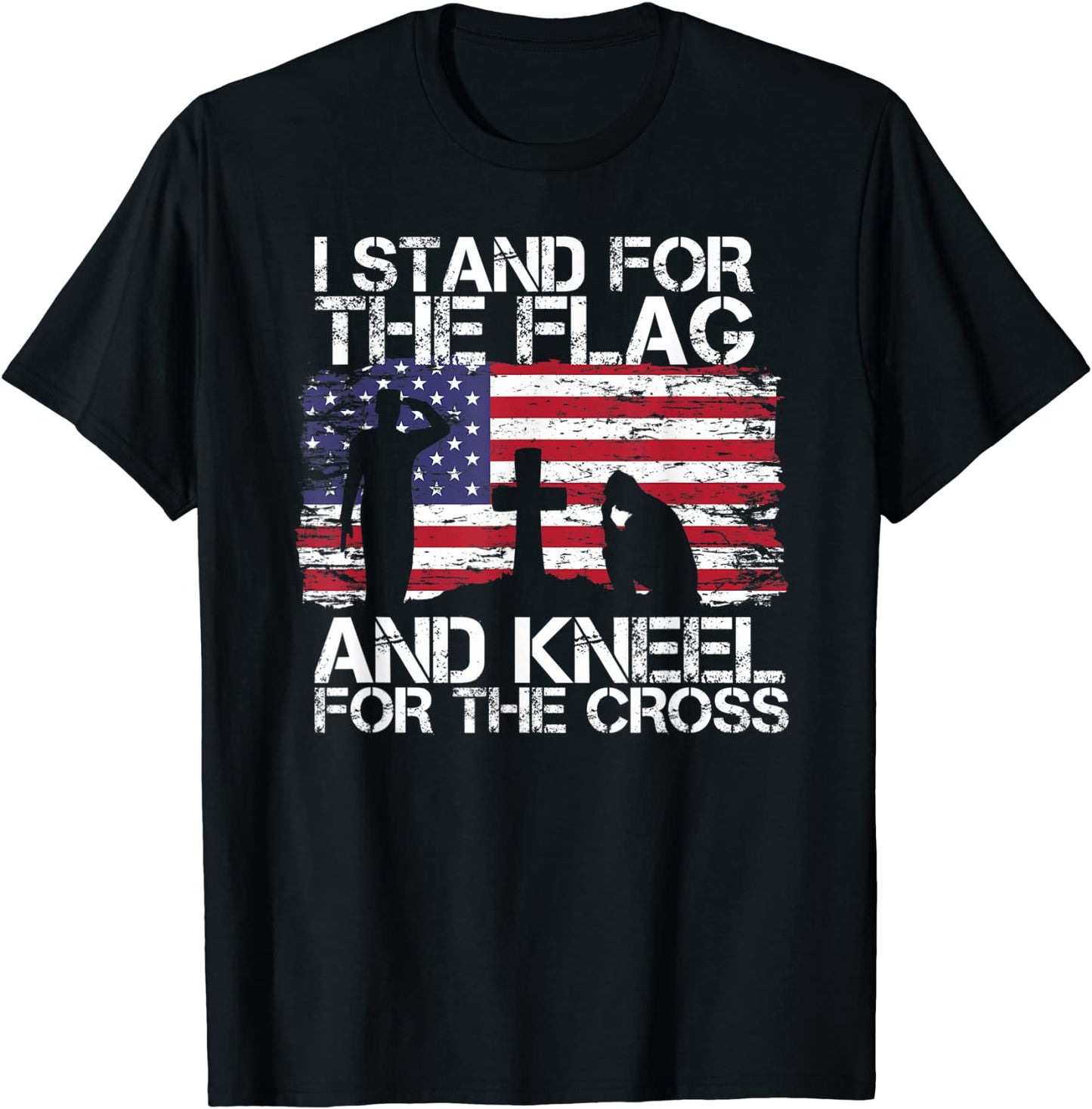 I Stand For The Flag And Kneel For The Cross US Flag Shirt