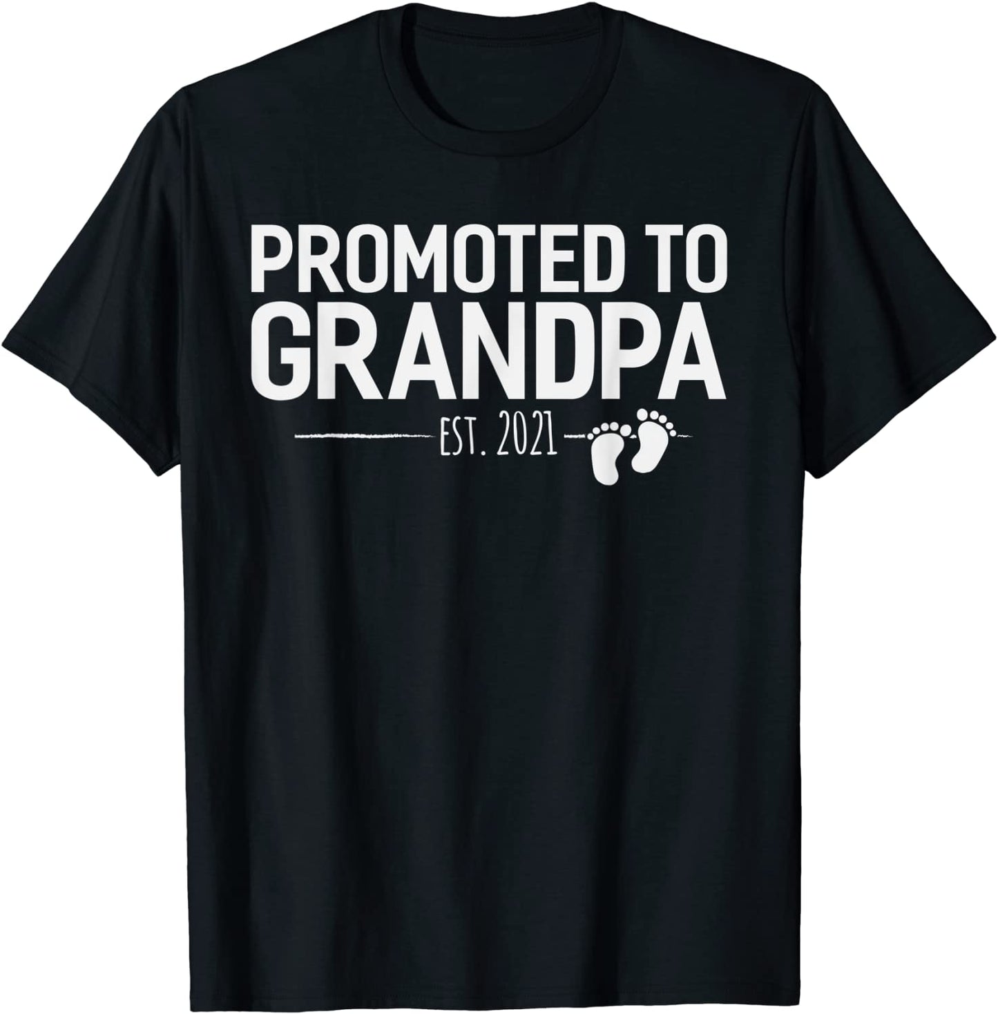 Promoted to Grandpa 2021 Baby Reveal Granddad Gift Men T-Shirt
