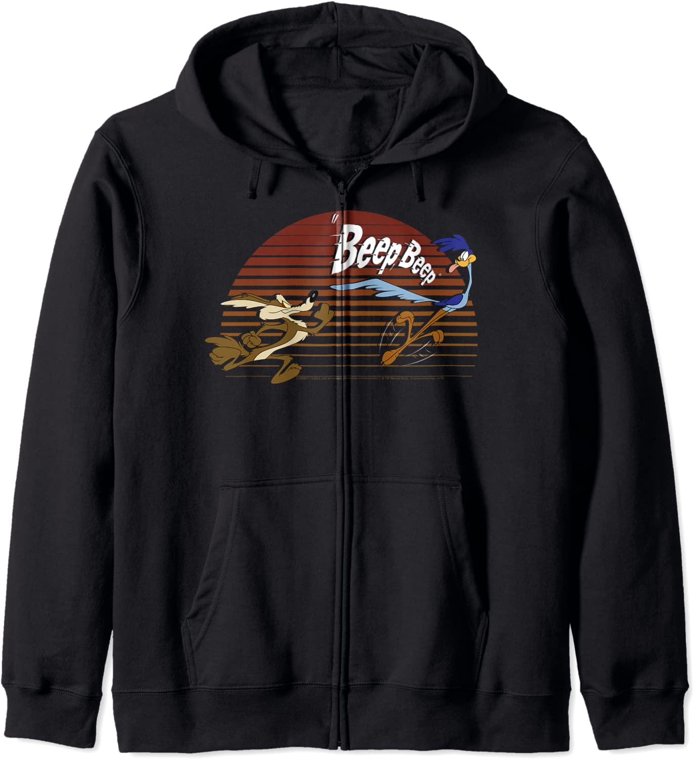 Looney Tunes Wile E Coyote Road Runner Sunset Hoodie