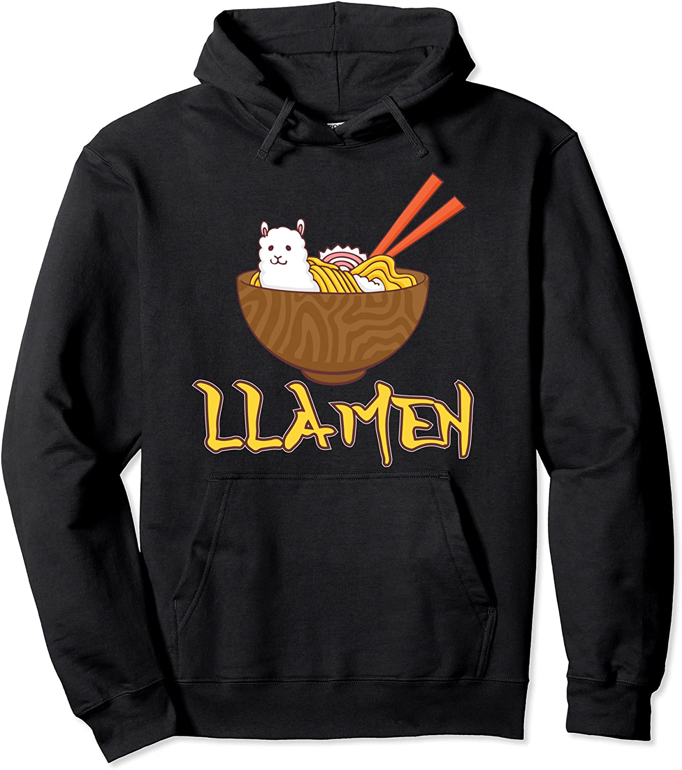 Llamen Japanese Ramen Noodles Alpaca Kawaii Llama Hoodie Pullover Hoodie