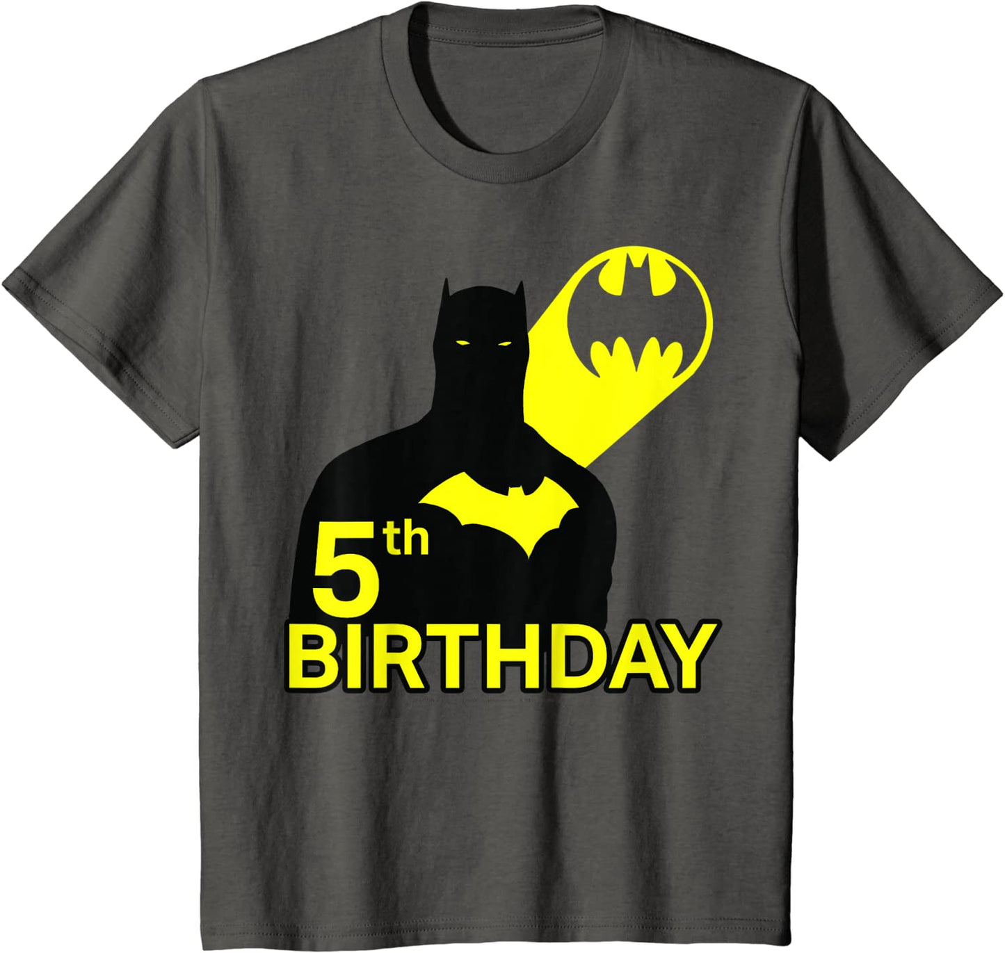 Kids DC Comics Batman 5th Birthday Silhouette T-Shirt