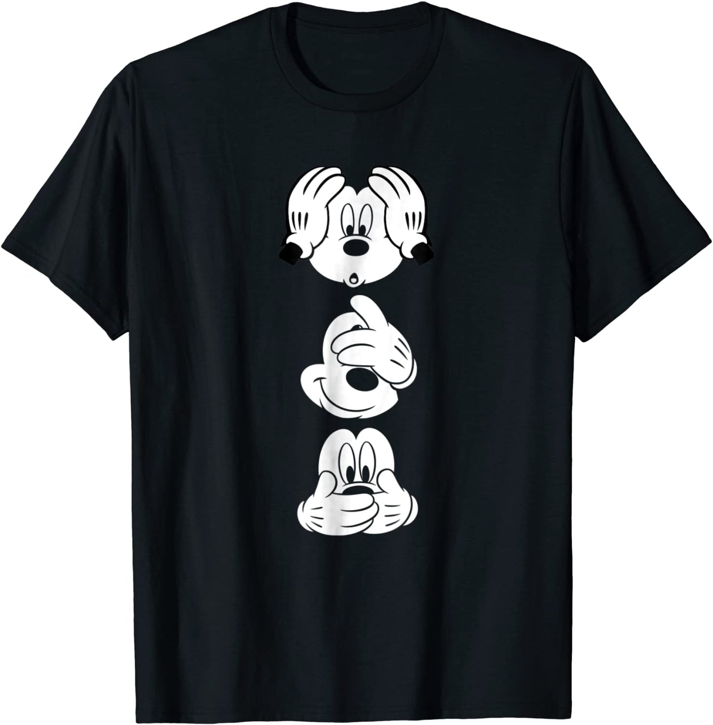 Disney Mickey Mouses Three Faces Graphic T-Shirt