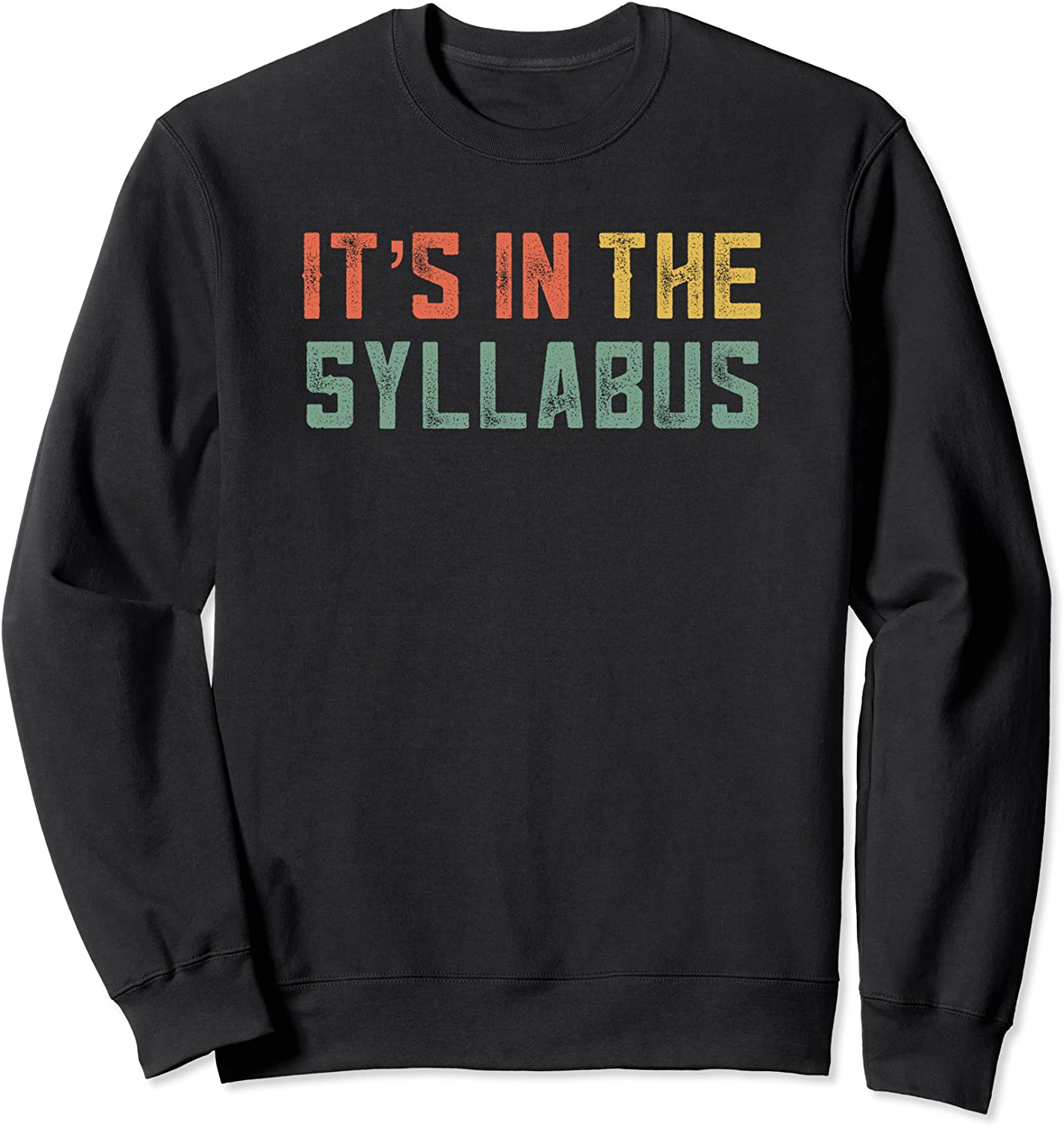 Retro Tenure Professor Gifts Its in The Syllabus Tenure Gift Sweatshirt