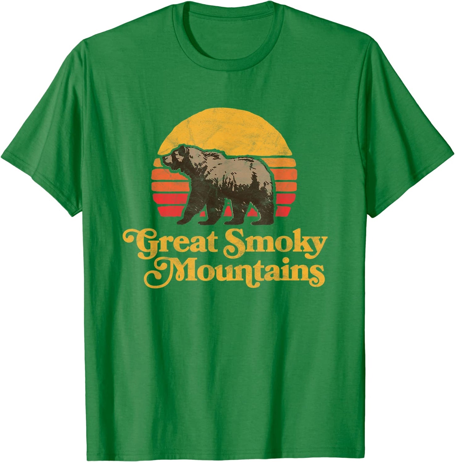 Retro Great Smoky Mountains National Park Bear 80s Graphic T-Shirt