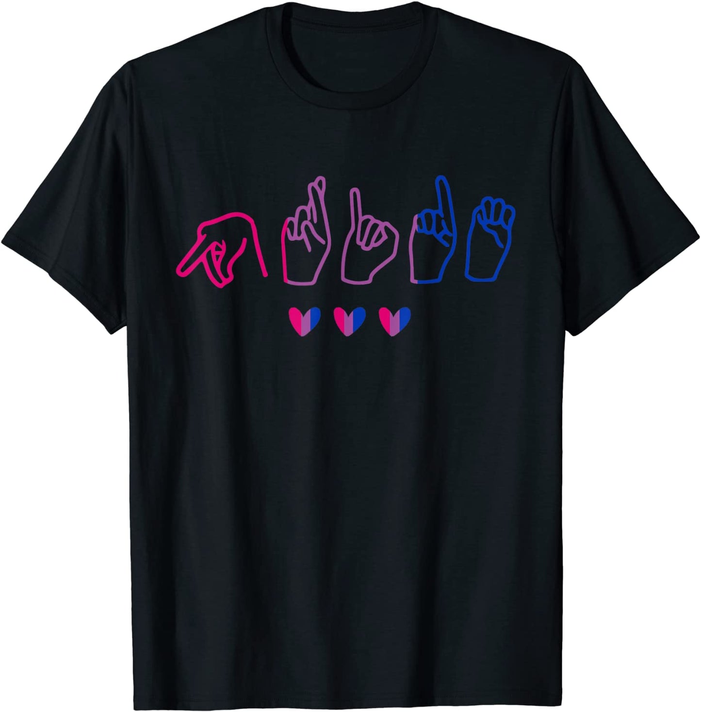Bisexual ASL Pride - Bi Sign Langauge Bisexuality Outfit T-Shirt