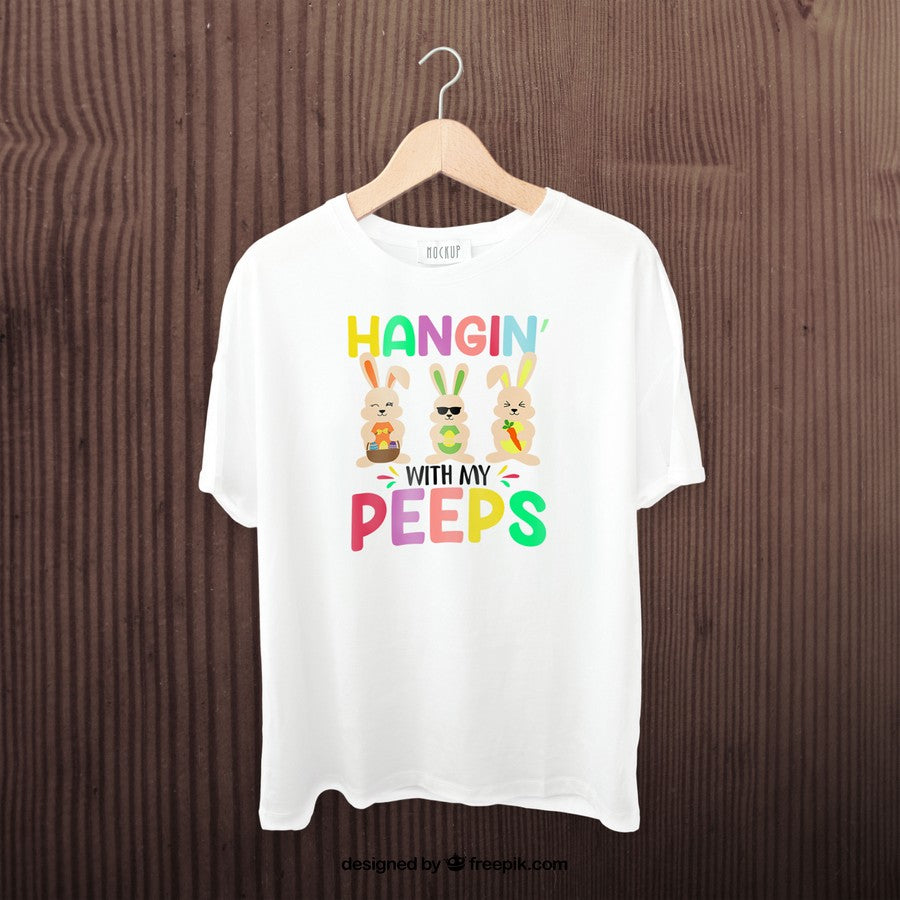 Hangin With My Peeps Shirt Easter Spring Peeps Bunny