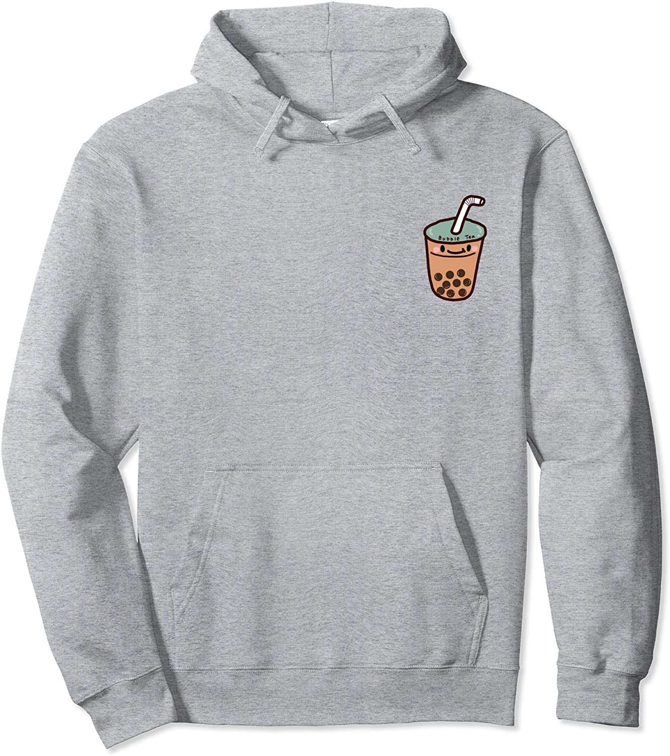 Cute Smiling Milk Bubble Tea Boba Tea Graphic Pullover Hoodie