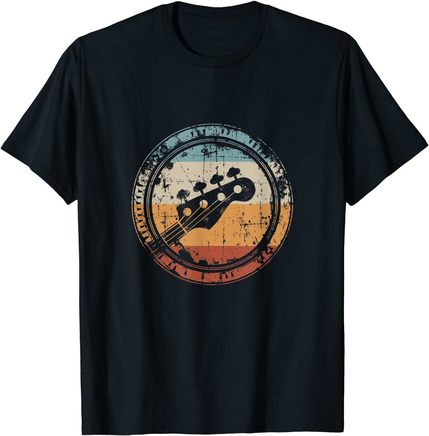 Vintage Bass Guitar Headstock for Bassist and Bass Player T-Shirt