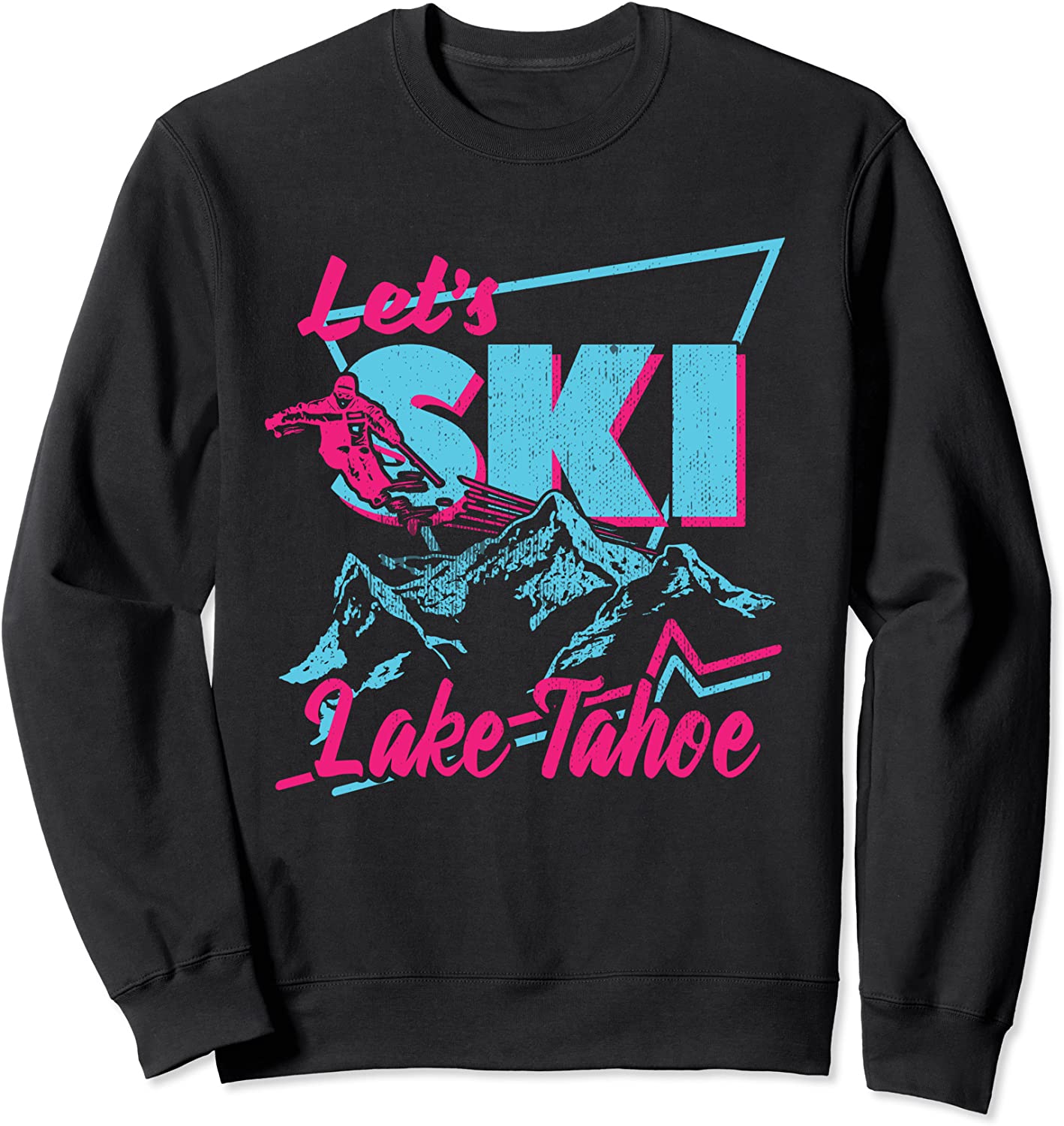 Vintage 80s 90s Skiing Clothes - Retro Lake Tahoe Ski Sweatshirt