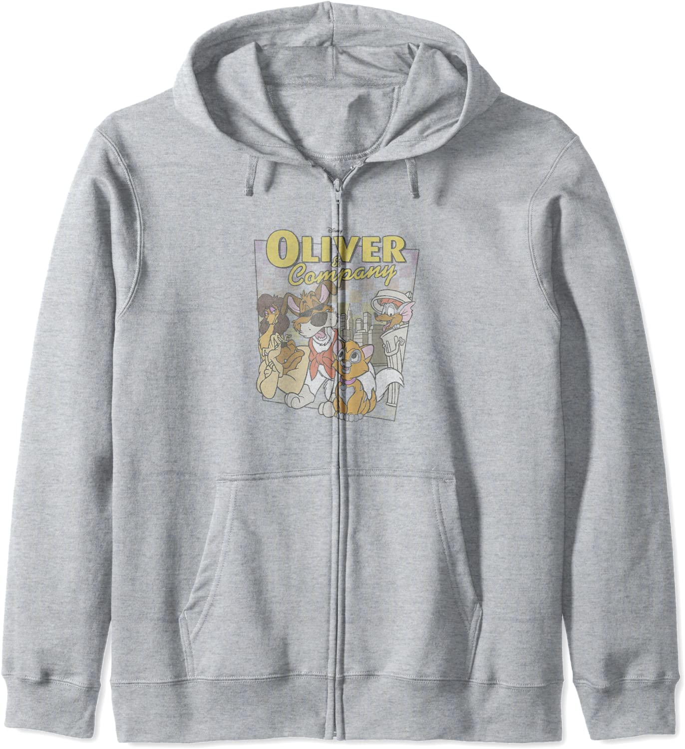 Disney Oliver Company Checkerboard Poster Hoodie