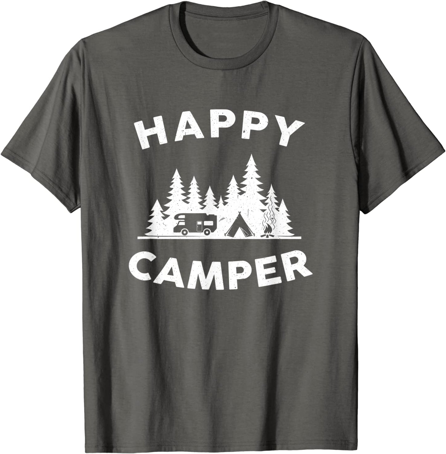 Happy Camper - Camping T-Shirt for Men Women and Kids