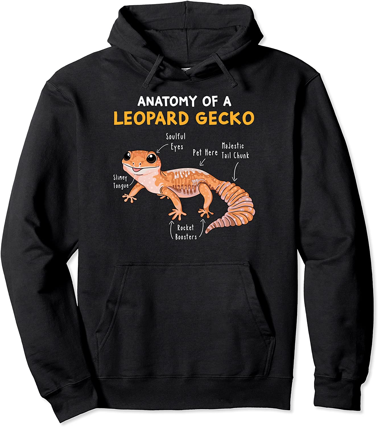 Anatomy Of A Leopard Gecko Funny Gecko Mom Reptile Dad Pullover Hoodie