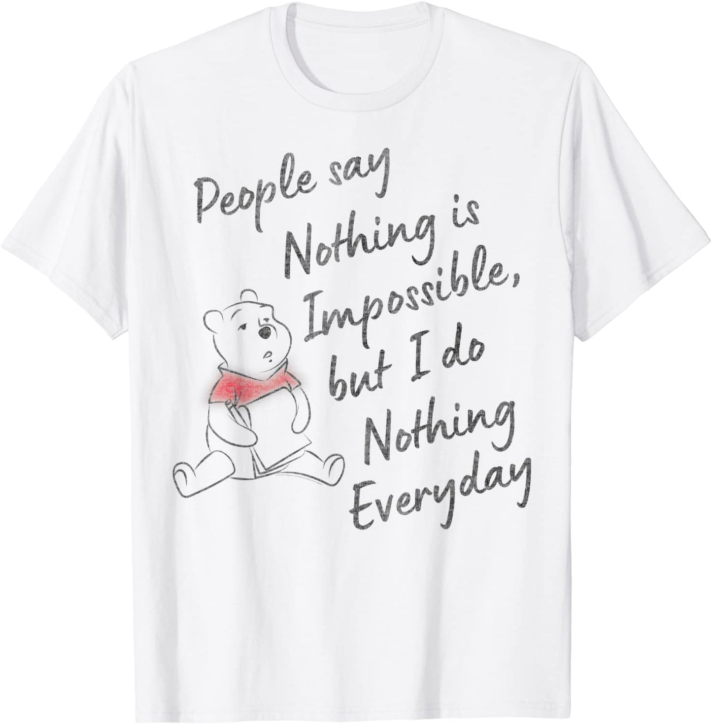 Disney Winnie The Pooh I Do Nothing Everyday Quote T-Shirt