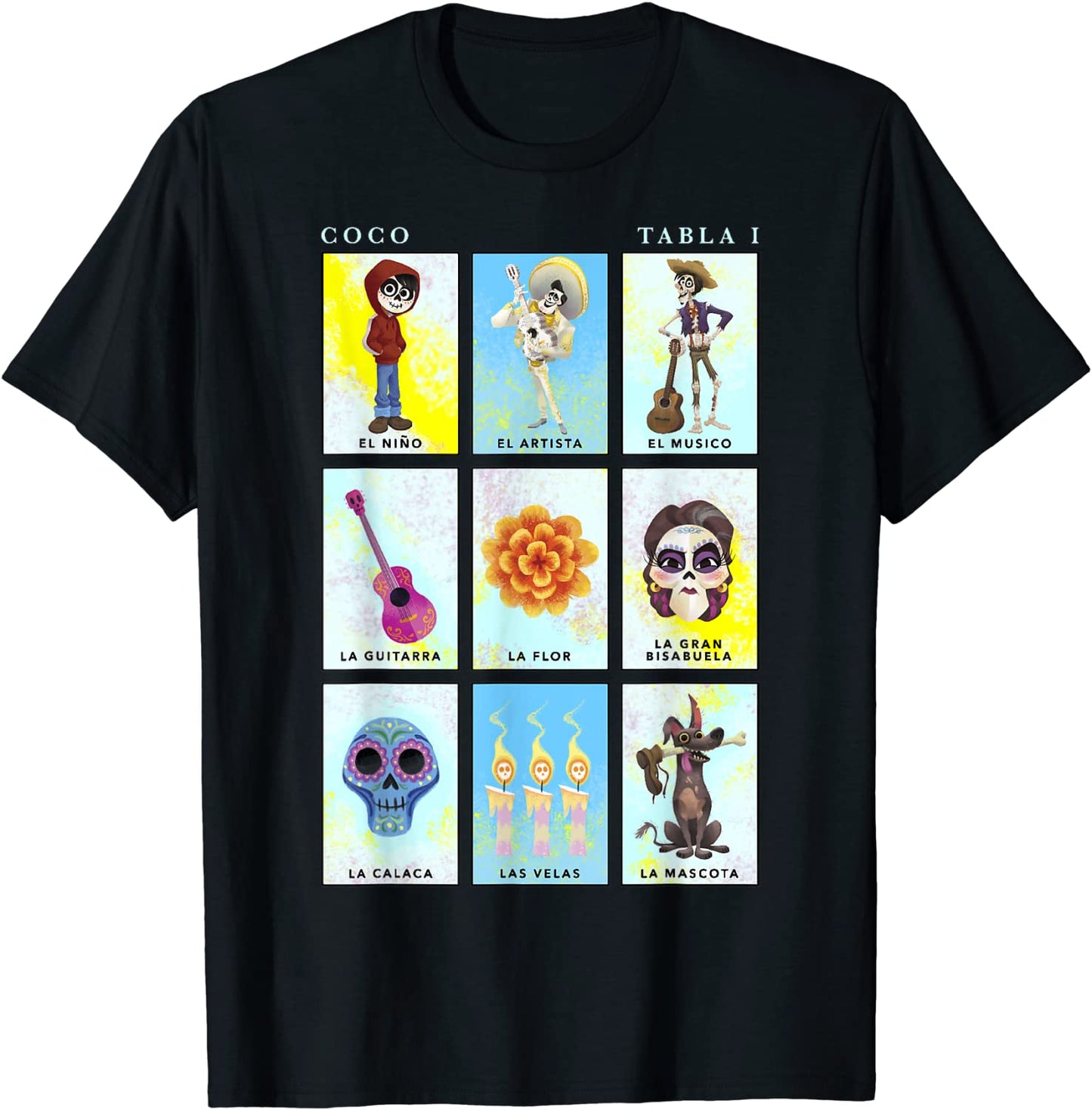 Disney Pixar Coco Group Shot Table 1 Panels T-Shirt
