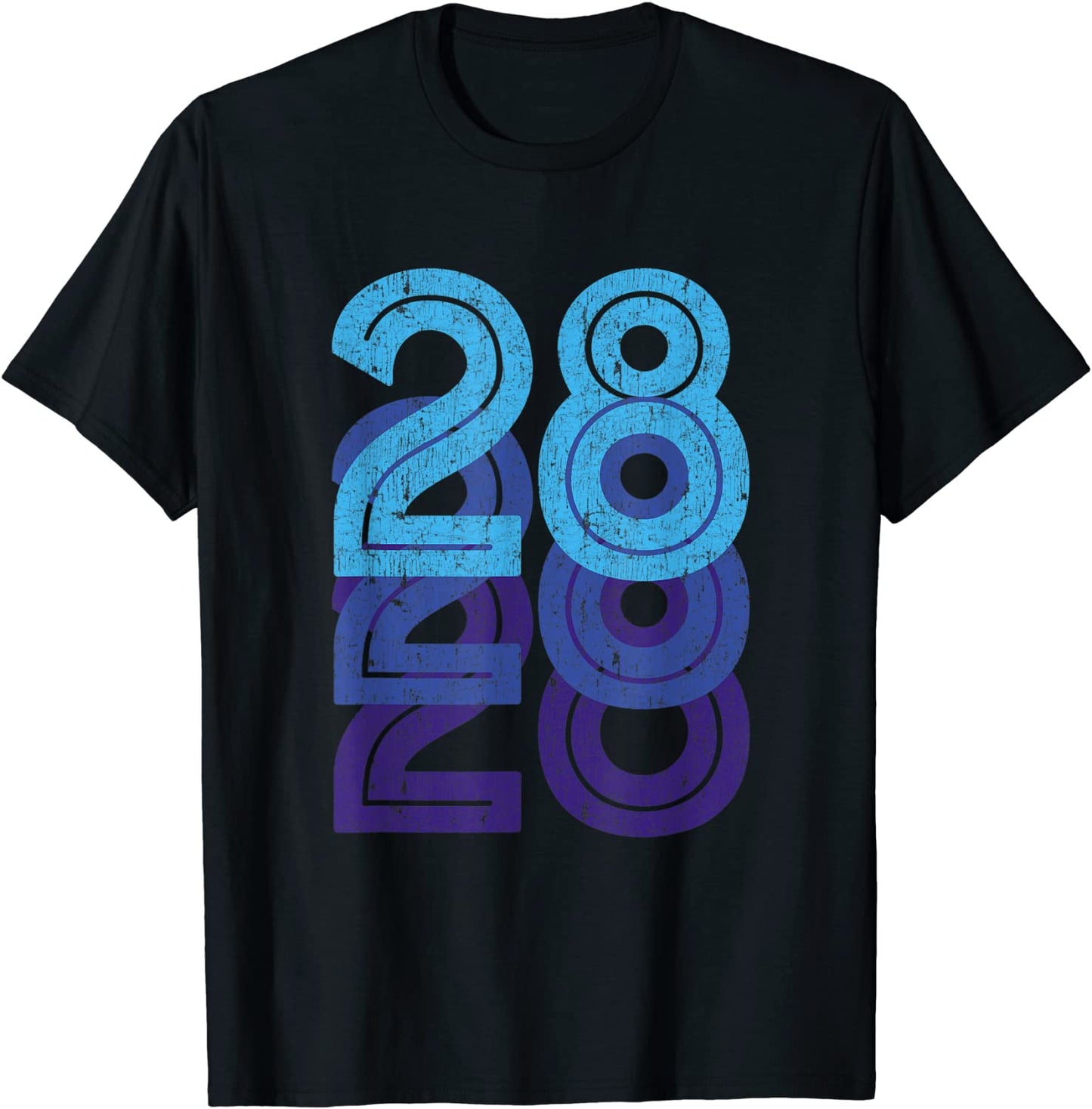 28 Lucky Number 28th Year Birthday Age Sports Team T-Shirt