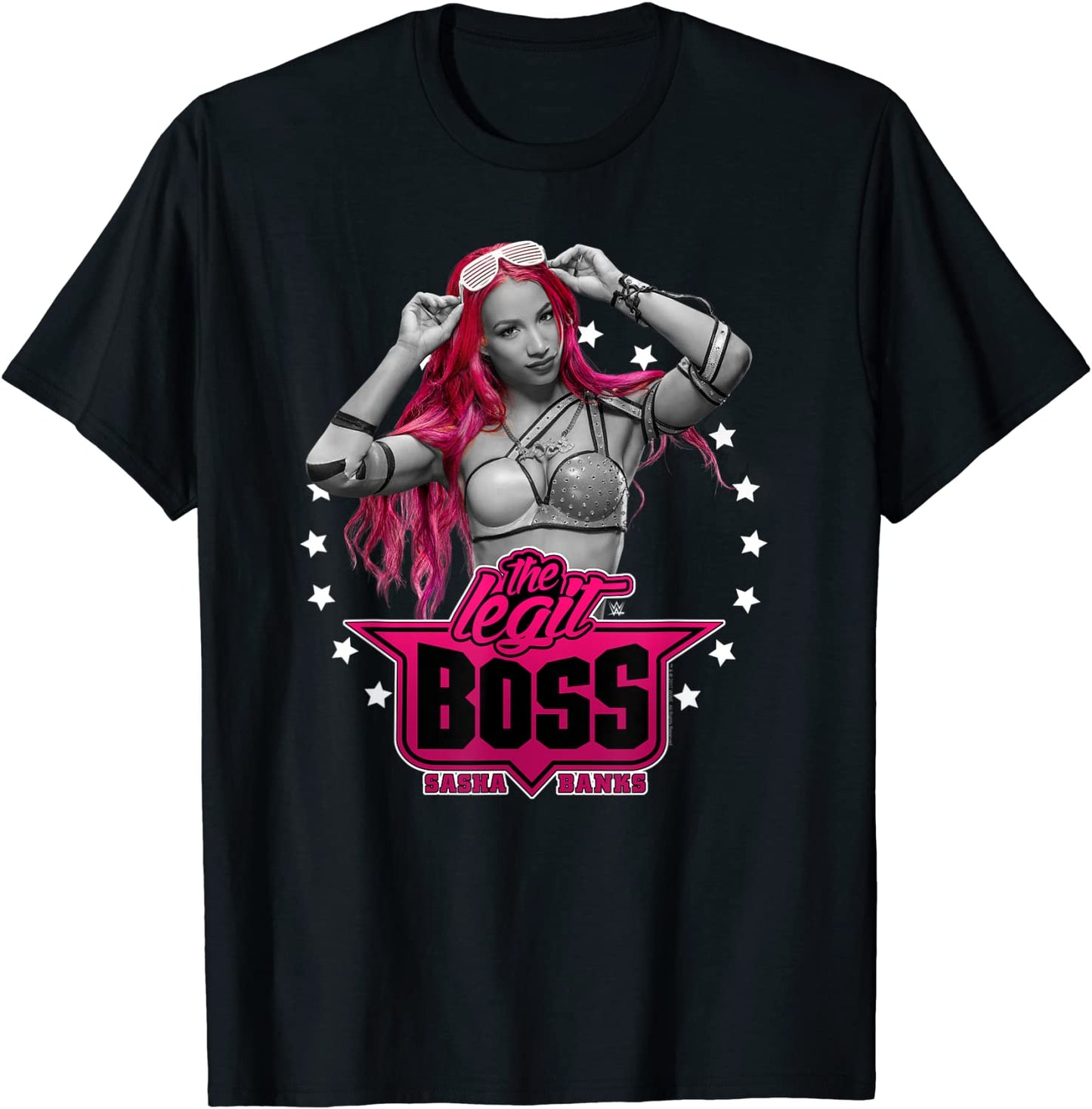 WWE Sasha Banks Pink Hair T-Shirt