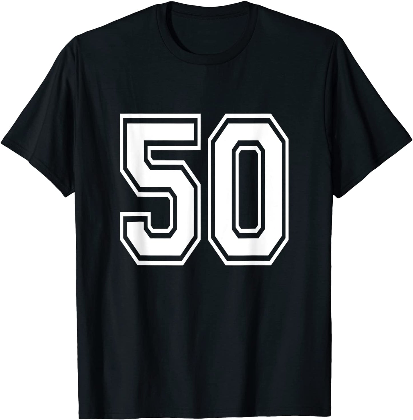 Number 50 T-Shirt Birthday Varsity Sports Team Jersey