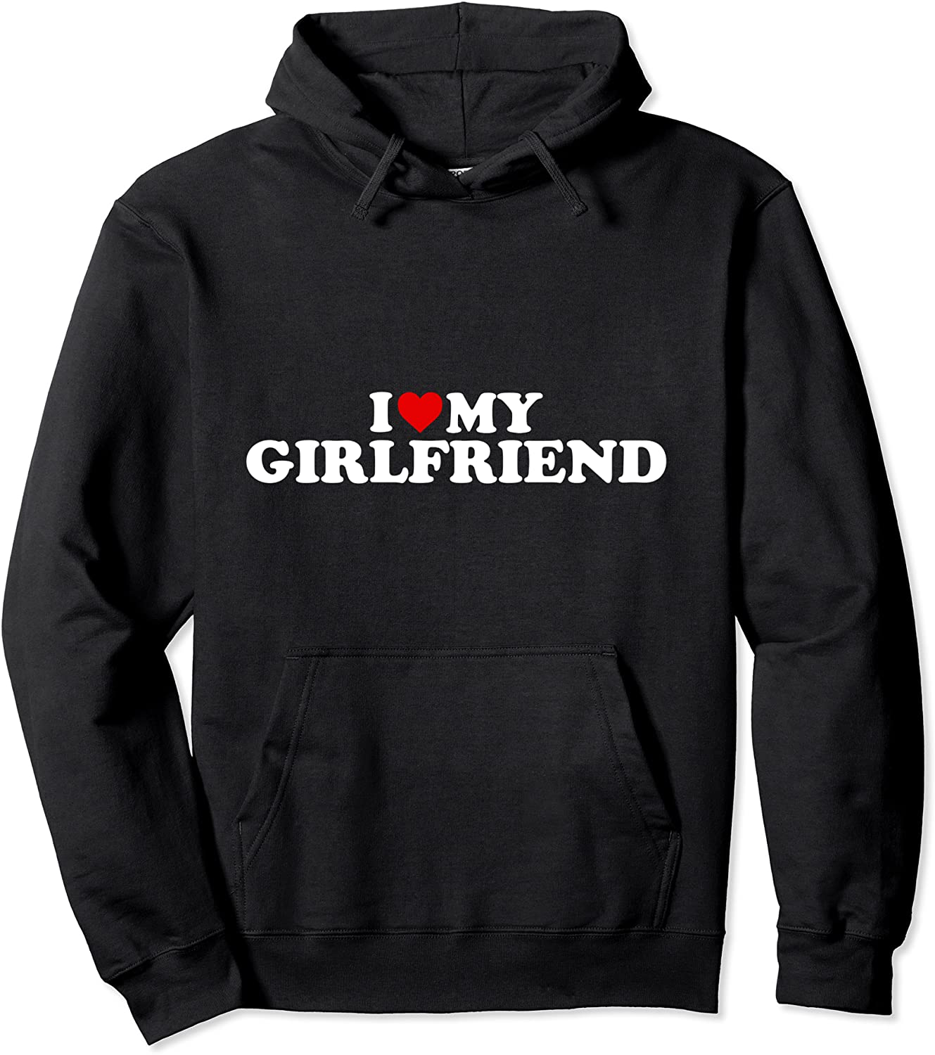I Love My Girlfriend GF - Red Heart Pullover Hoodie