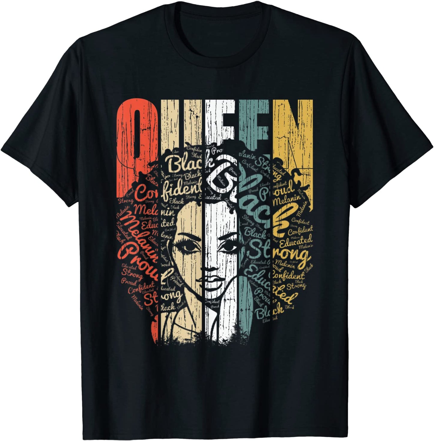 Strong Black Queen t Shirt African American Tee Natural Afro T-Shirt