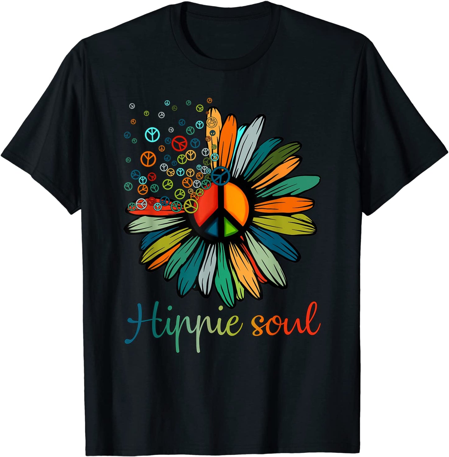 Daisy Peace Sign Hippie Soul Tshirt Flower Lovers Gifts T-Shirt