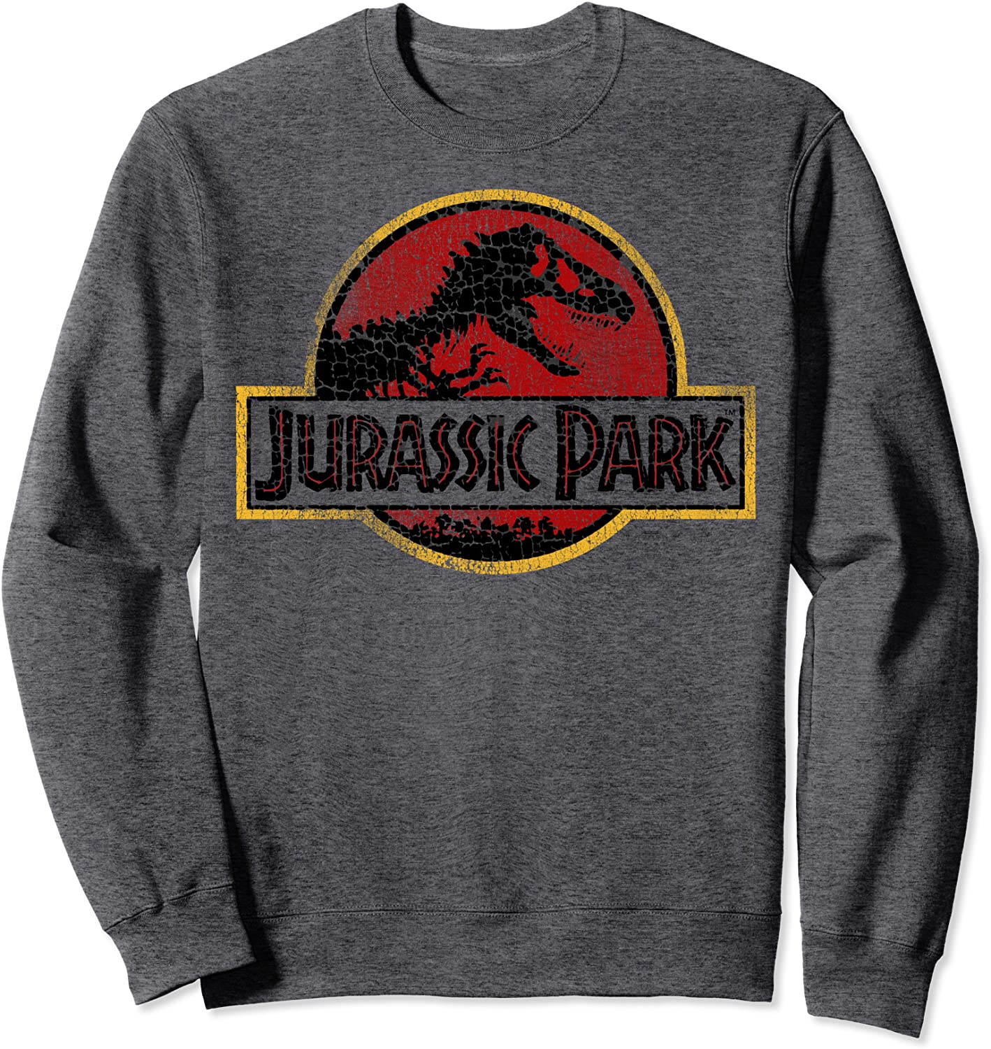 Jurassic Park Cracked Classic Vintage Logo Sweatshirt
