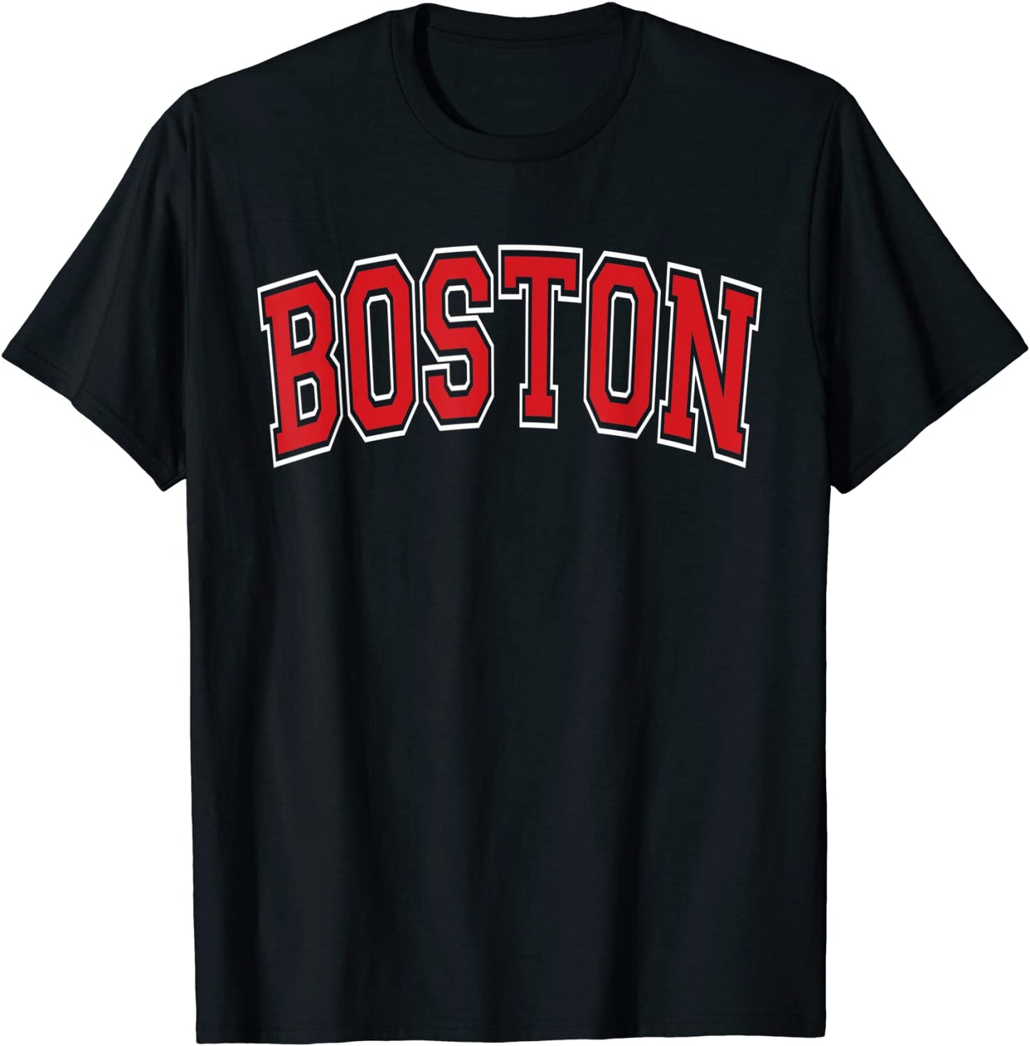 Boston Varsity Style Red Text T-Shirt