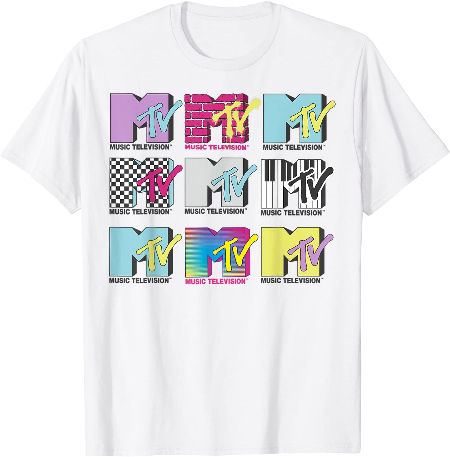 MTV Logo Stack Style Graphic T-Shirt