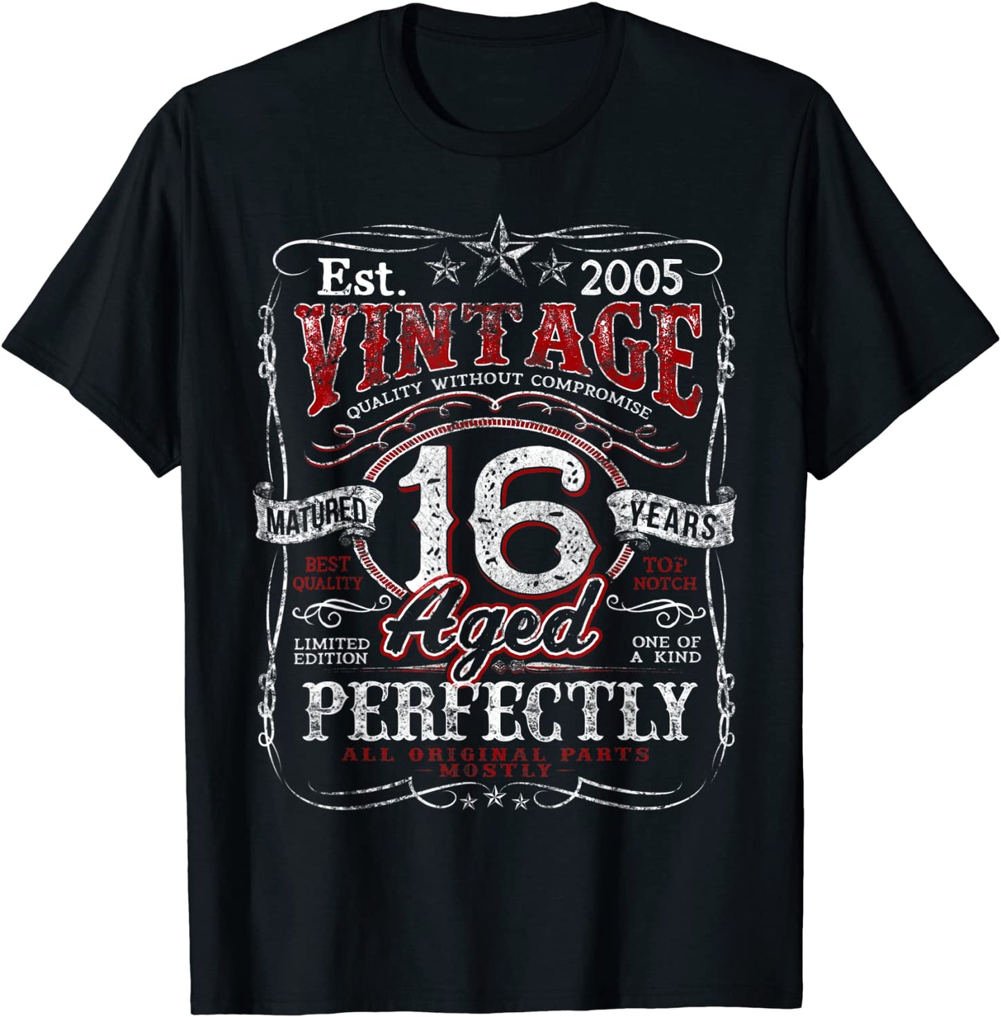 Vintage 16th Birthday 2005 Limited Edition Born In 2005 Gift T-Shirt