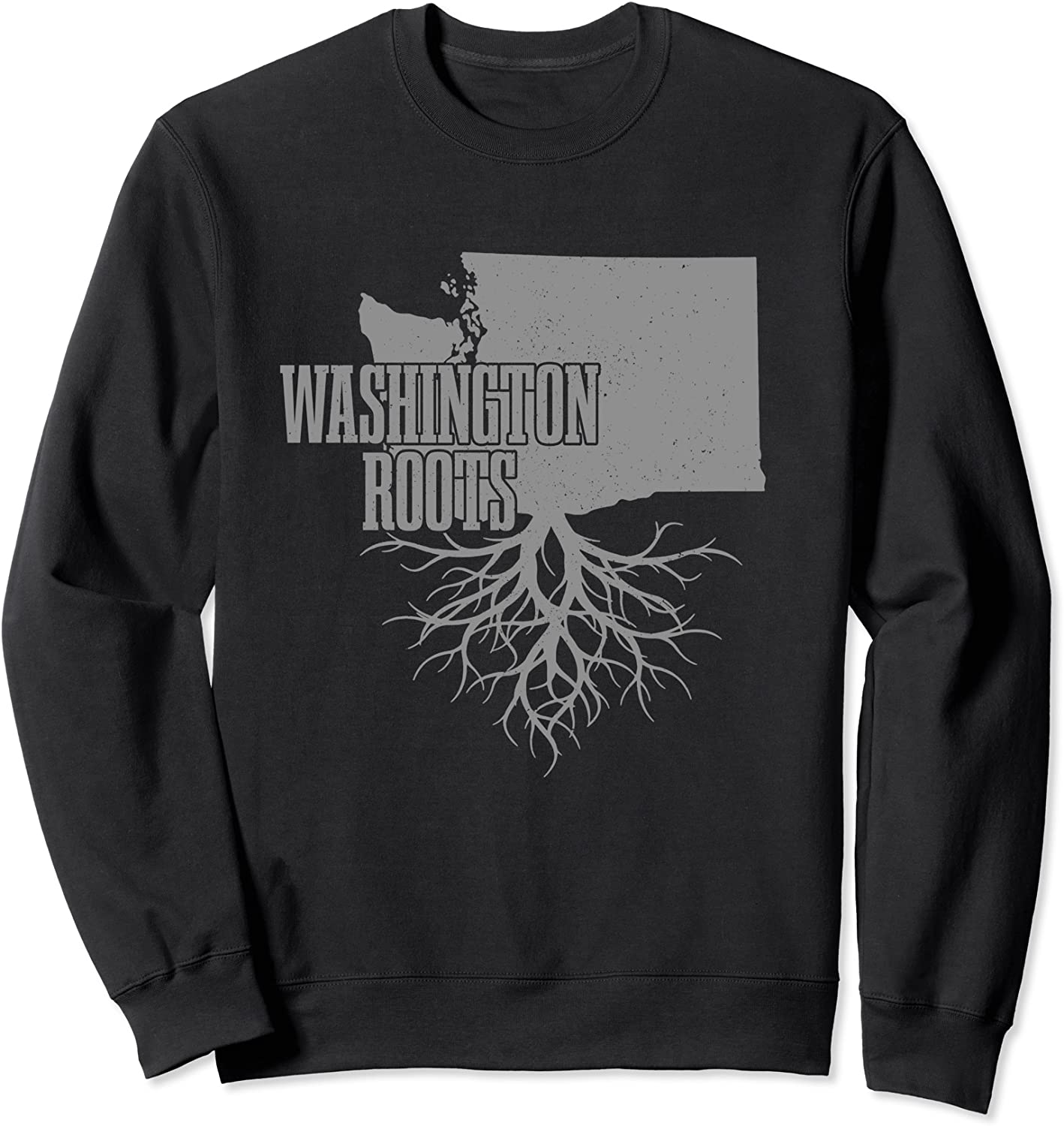 Washington Roots Vintage USA Patriotic Pride State Map Sweatshirt