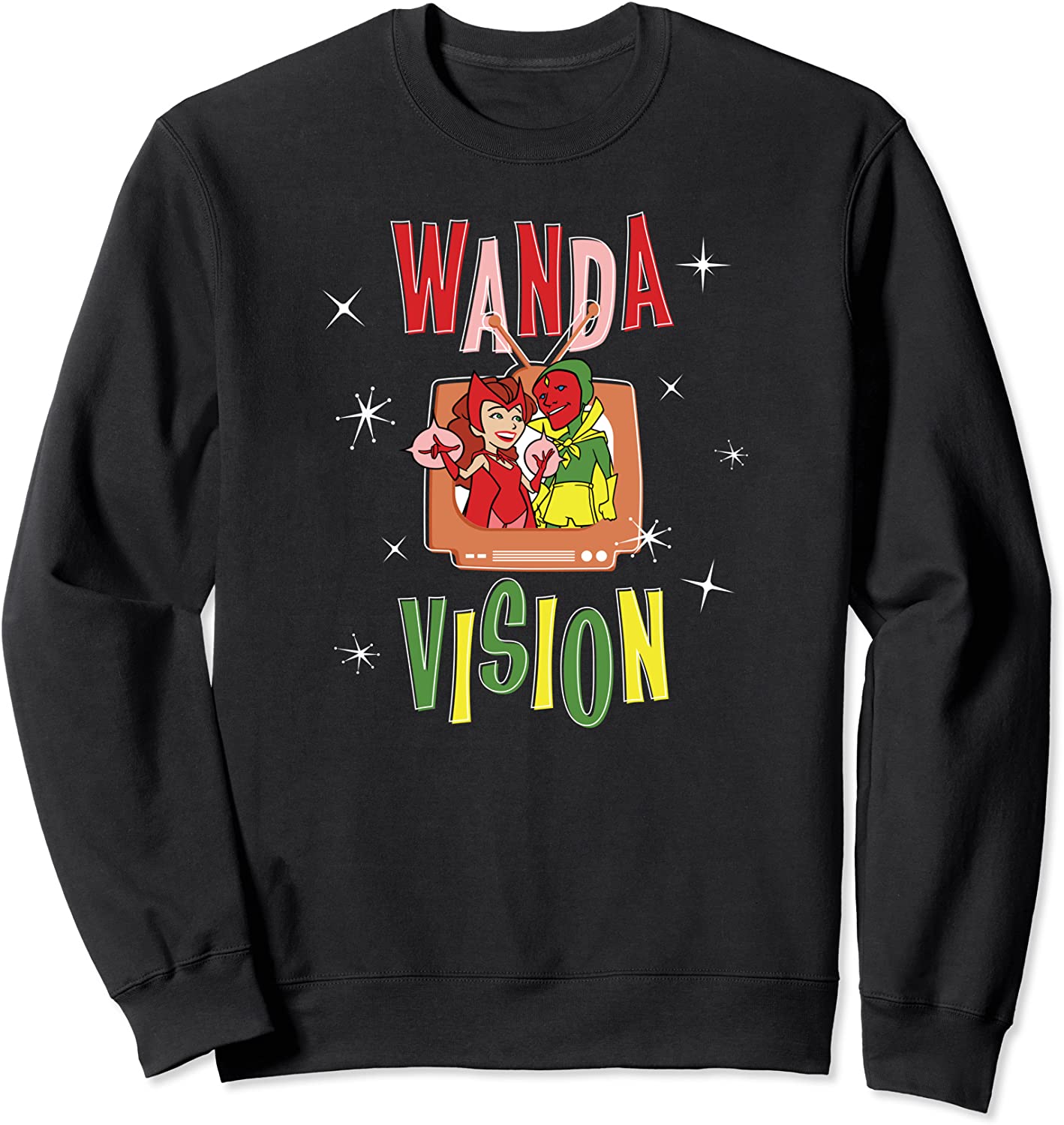 Marvel WandaVision Wanda Vision Retro TV Artwork Sweatshirt