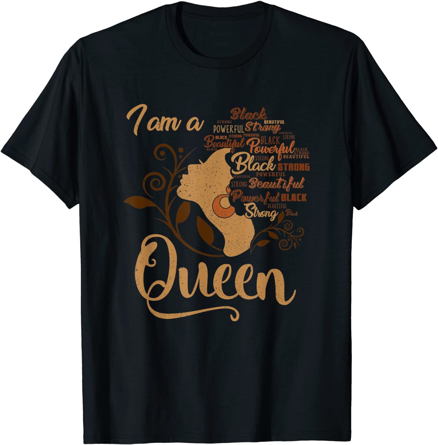 Strong Black Im a Queen African American Afro BLM T-Shirt