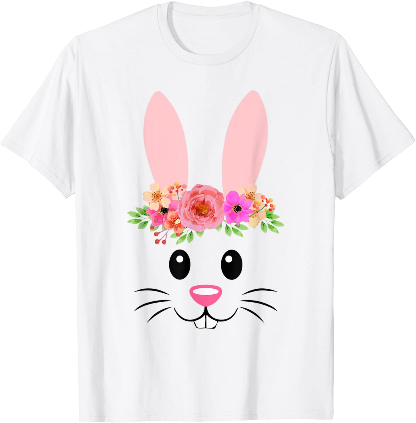 Cute Easter Bunny Face Shirt For Girls and Toddlers T-Shirt