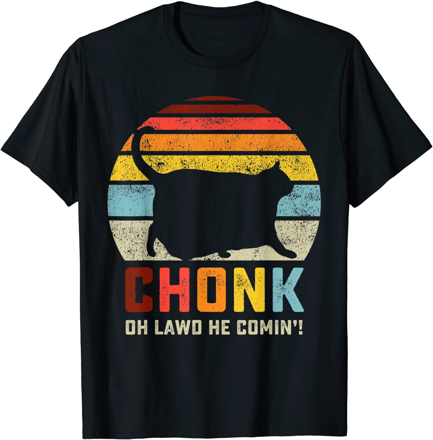 Chonk Cat Scale Meme Funny Retro Style Vintage Cats Memes T-Shirt