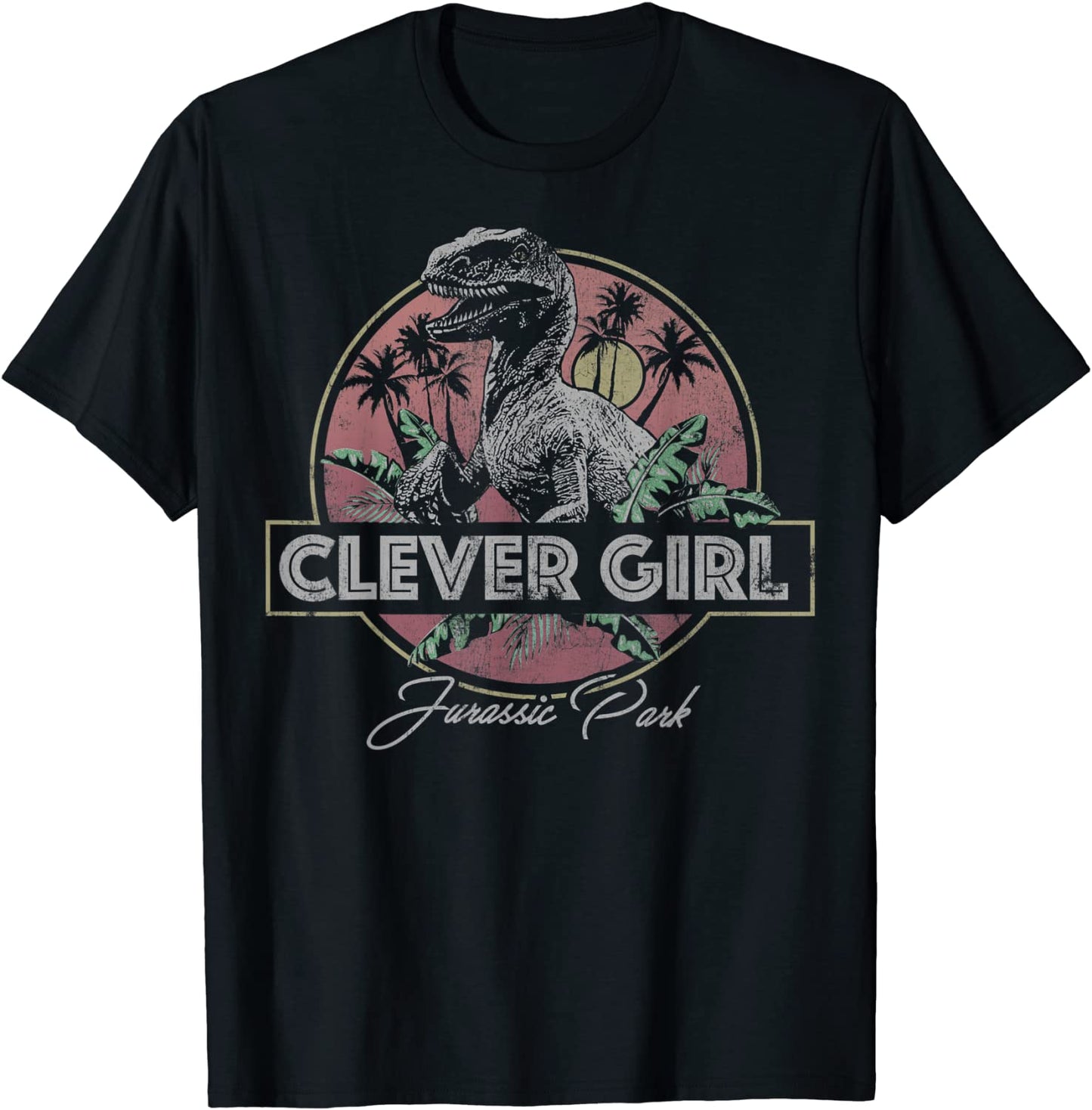 Jurassic Park Raptor Clever Girl Vintage Graphic T-Shirt