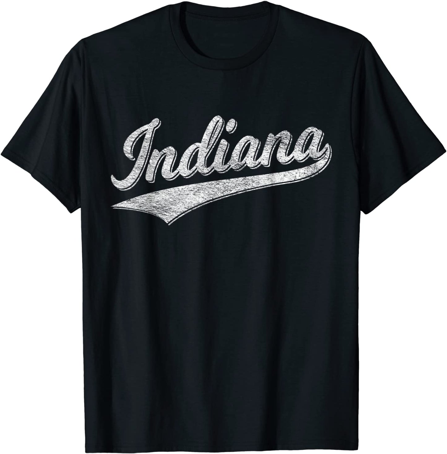 INDIANA RETRO VINTAGE BASEBALL SPORTS SCRIPT FLAG SWOOSH T-Shirt
