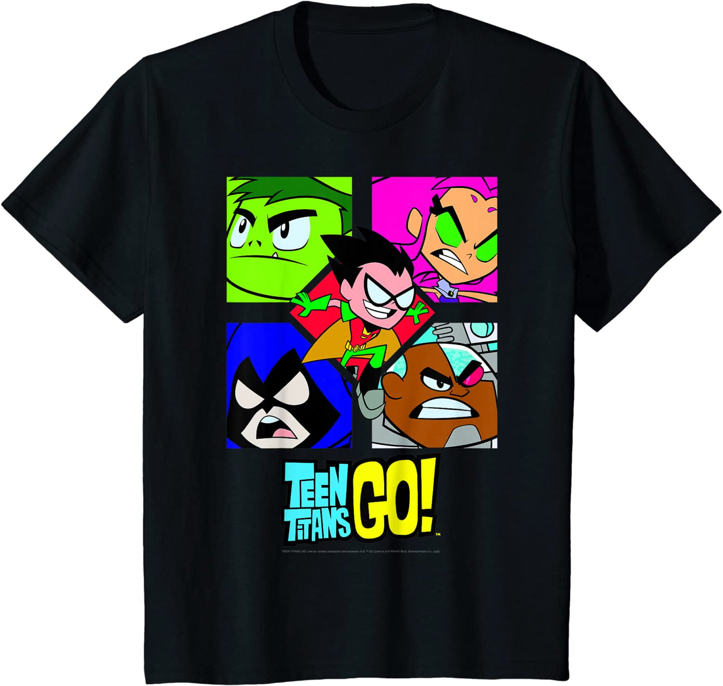 Kids DC Comics Teen Titans Go Group Shot Box Up T-Shirt