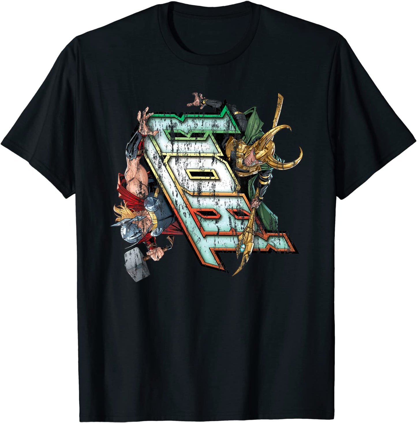 Marvel Thor vs Loki Comic Book T-Shirt