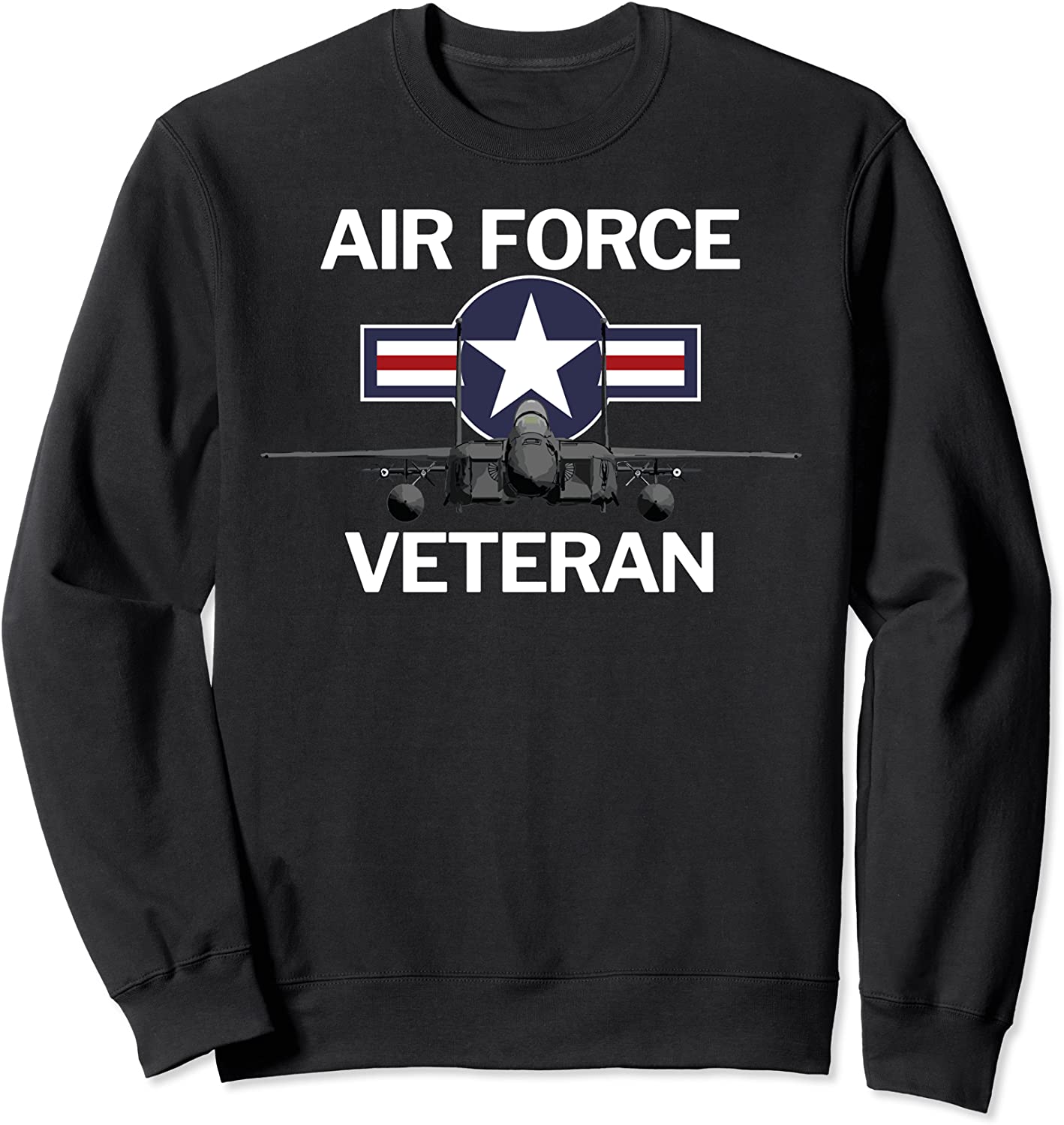 Air Force Veteran Sweatshirt with Vintage Roundel and Jet
