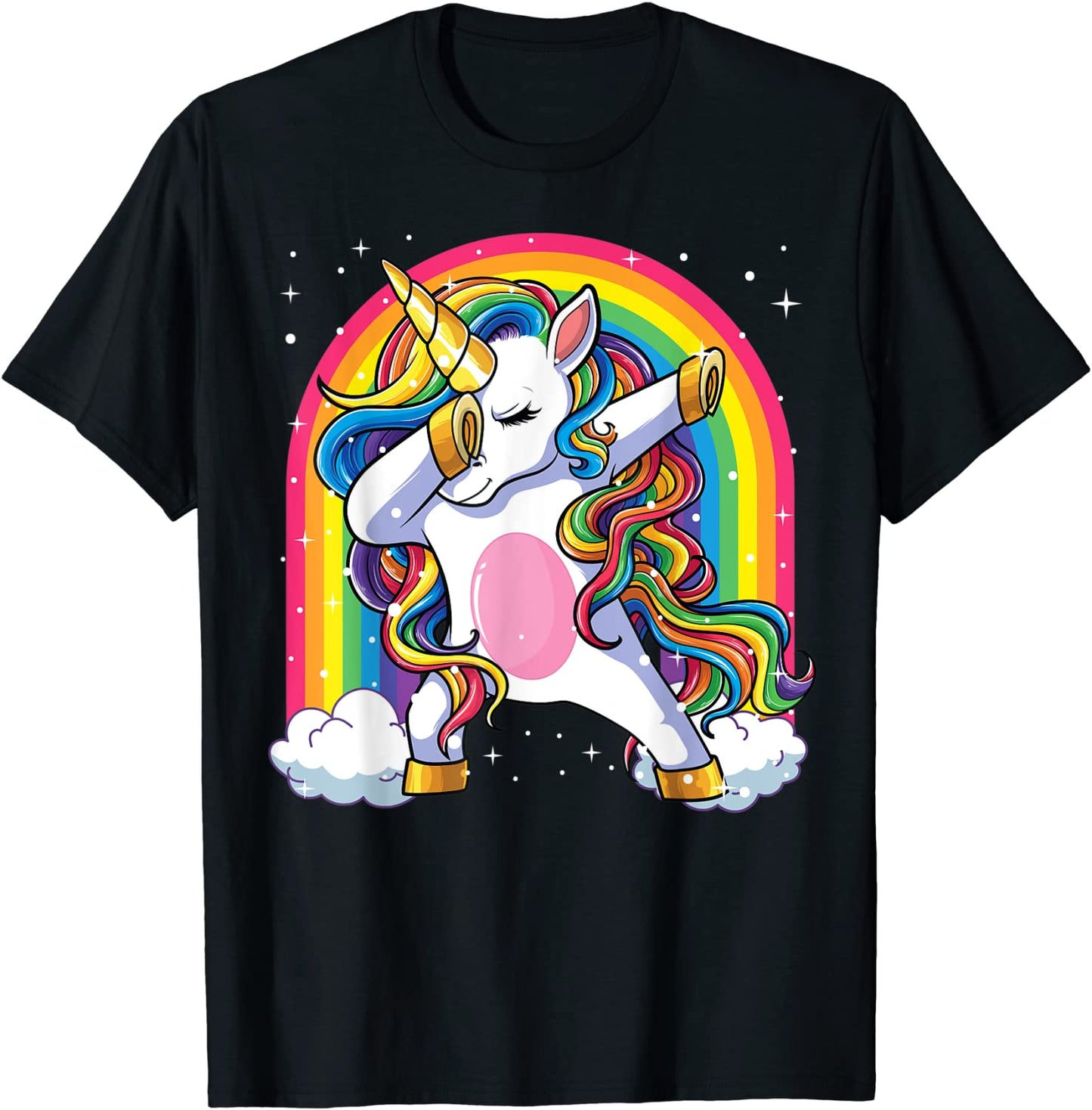 Dabbing Unicorn Shirt Rainbow Girls Kids Women Dab Unicorn T-Shirt