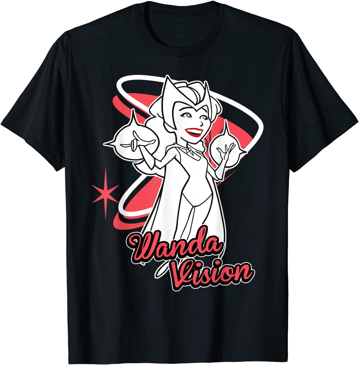 Marvel WandaVision Scarlet Witch Retro Cartoon T-Shirt