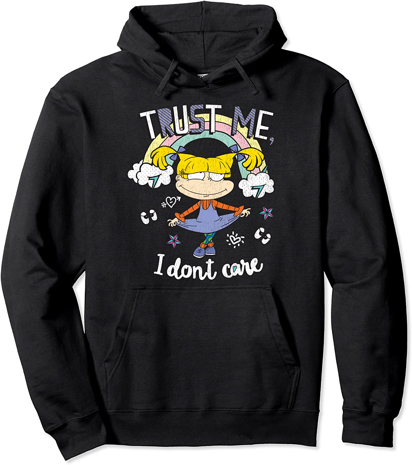 Rugrats Angelica Trust Me Dont Care Rainbow Hoodie