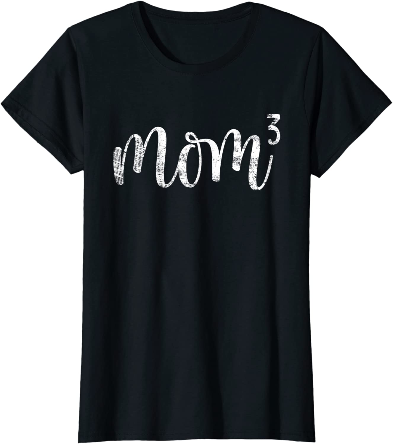 Womens Mom3 Mom Cubed Mother of Three Mama of 3 Gifts Mothers Day T-Shirt