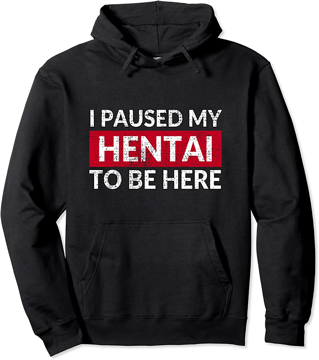 I Paused My Hentai To Be Here - Funny Ecchi Lewd Anime Pullover Hoodie
