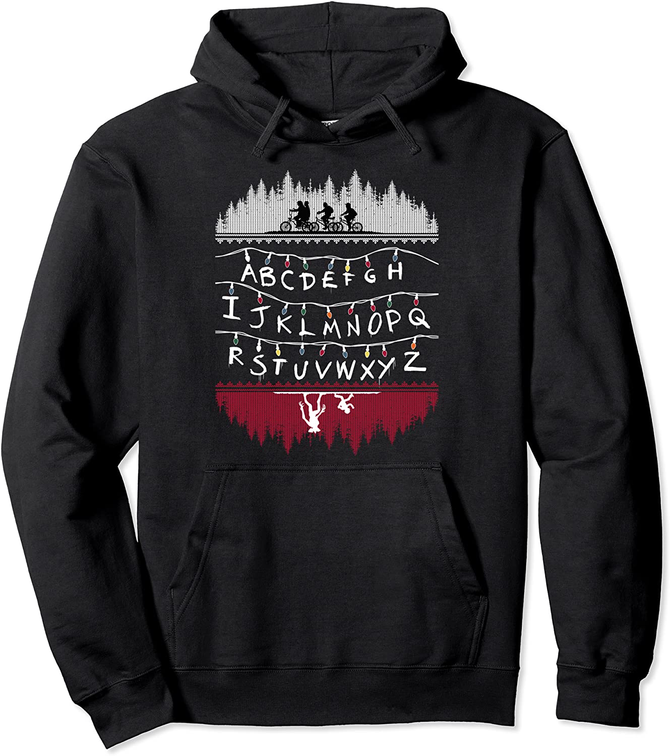 Netflix Stranger Things Alphabet Lights Pullover Hoodie